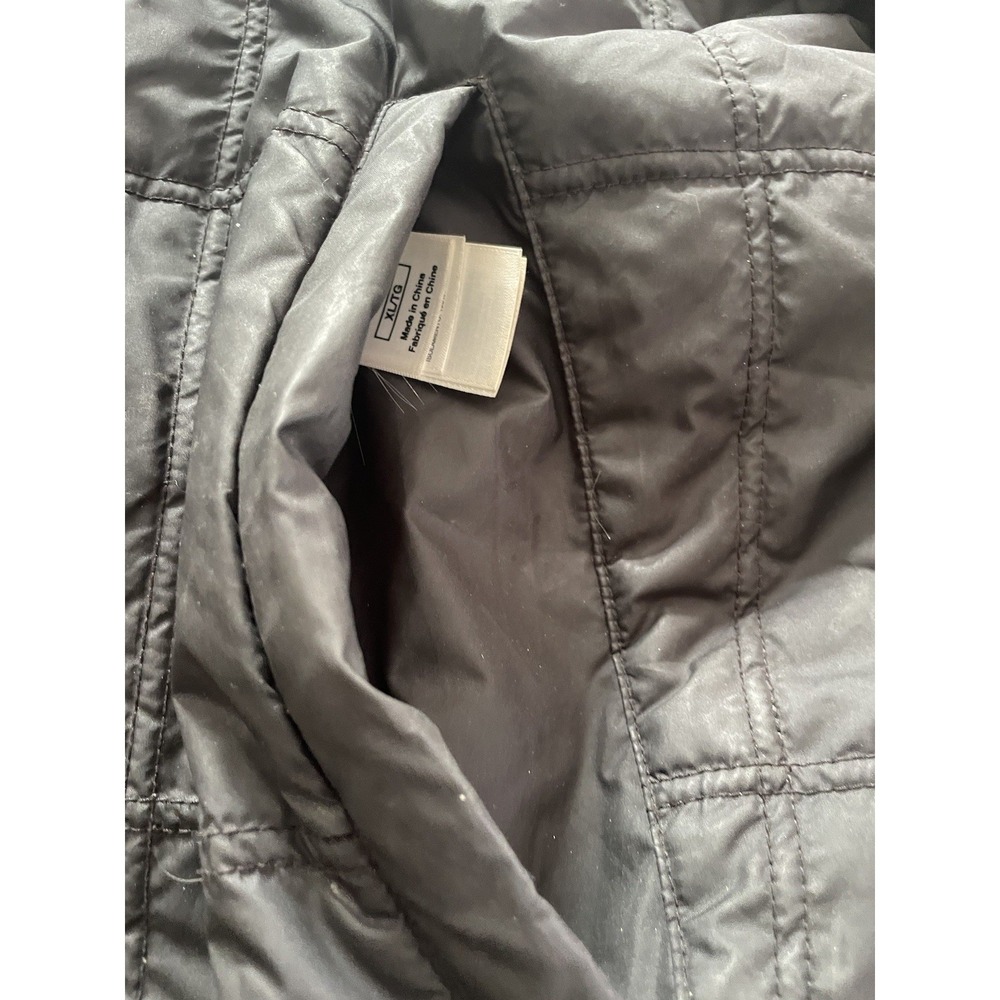 North Face Men's XL Black and Gray Double sided Puffer Jacket Reversible - Picture 2 of 11